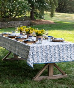 Gardenia Vine Azure Tablecloth