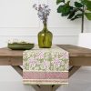 Grecian Palm Fern & Magenta Table Runner