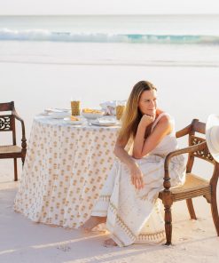 India Hicks Home Winter Flower Sand Tablecloth