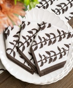 India Hicks Home Climbing Nettle Chocolate Napkin | Set of 4