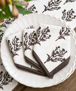 India Hicks Home Thistle Chocolate Napkin | Set of 4