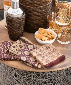 India Hicks Home Mixed Bordeaux Napkin | Set of 4