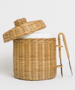 Natural Wicker Lidded Ice Bucket