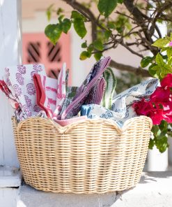 Natural Wicker Scalloped Bowl