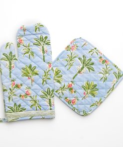 Palms & Pineapples Oven Mitt Set