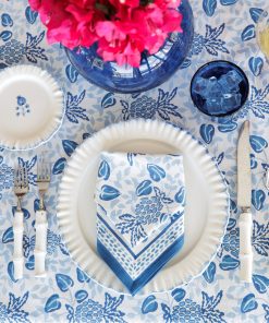 Pineapple Party Blue & White Napkins | Set of 4