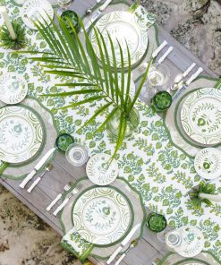 Pom Bells Green Table Runner