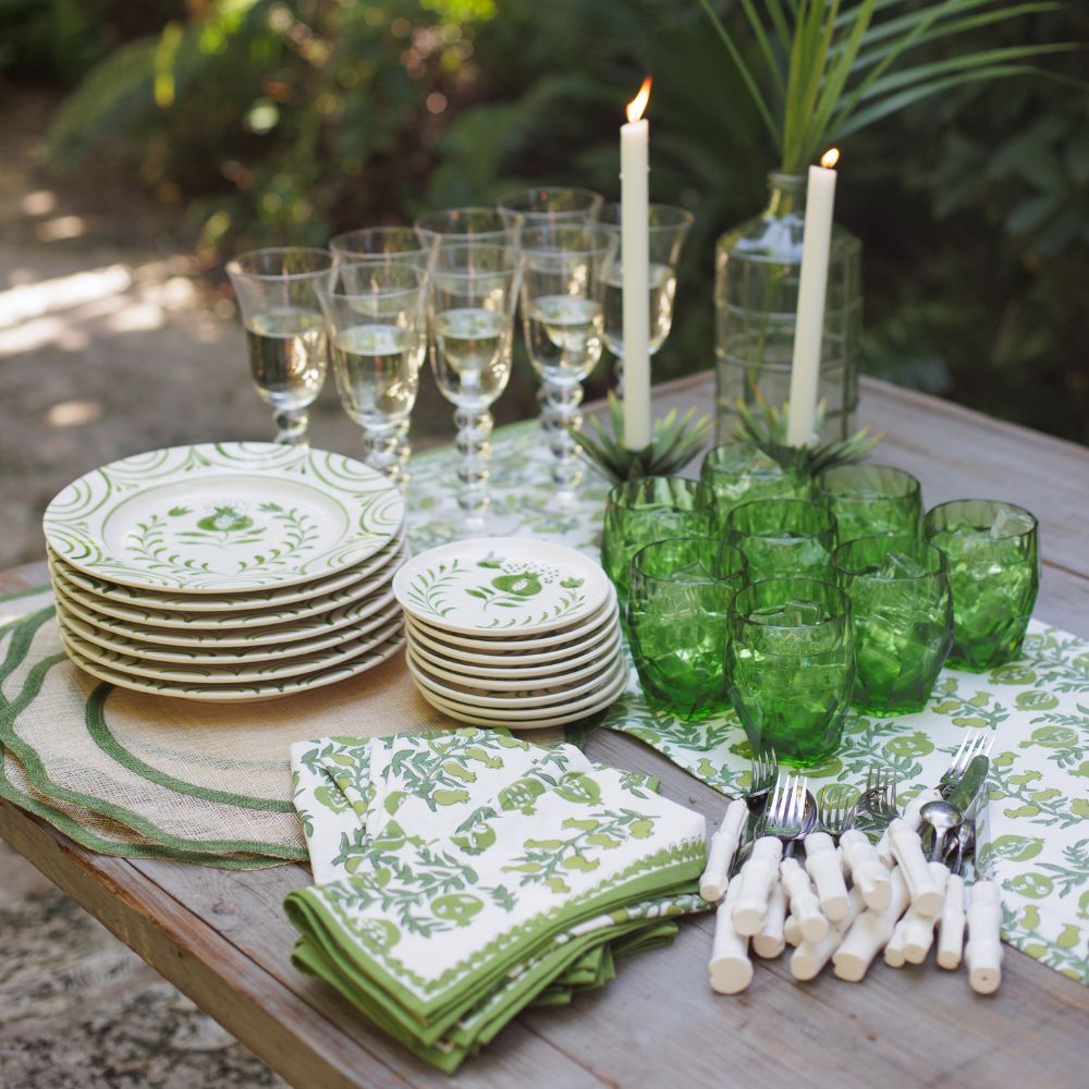 Pom Bells Green Napkin | Set of 4 - Image 4