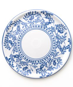 Pomegranate Scroll Blue Charger Plate Set of 2