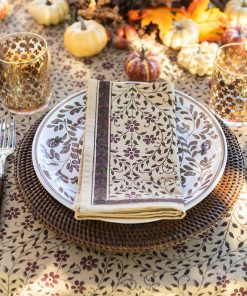 India Hicks Home Queen's Bloom Bordeaux Napkin | Set of 4