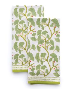 Spring Ginkgo Tea Towels