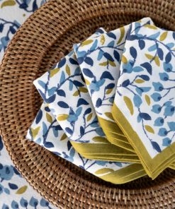 Starflower Blue & Ochre Napkin | Set of 4