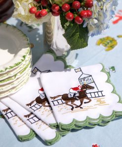 At the Finish Embroidered Cocktail Napkins | Set of 4