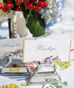 Silver Jockey Place Card Holder | Set of 4