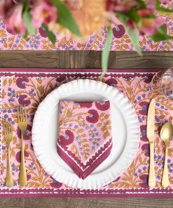 Cactus Flower Mauve & Lavender Placemat | Set of 4