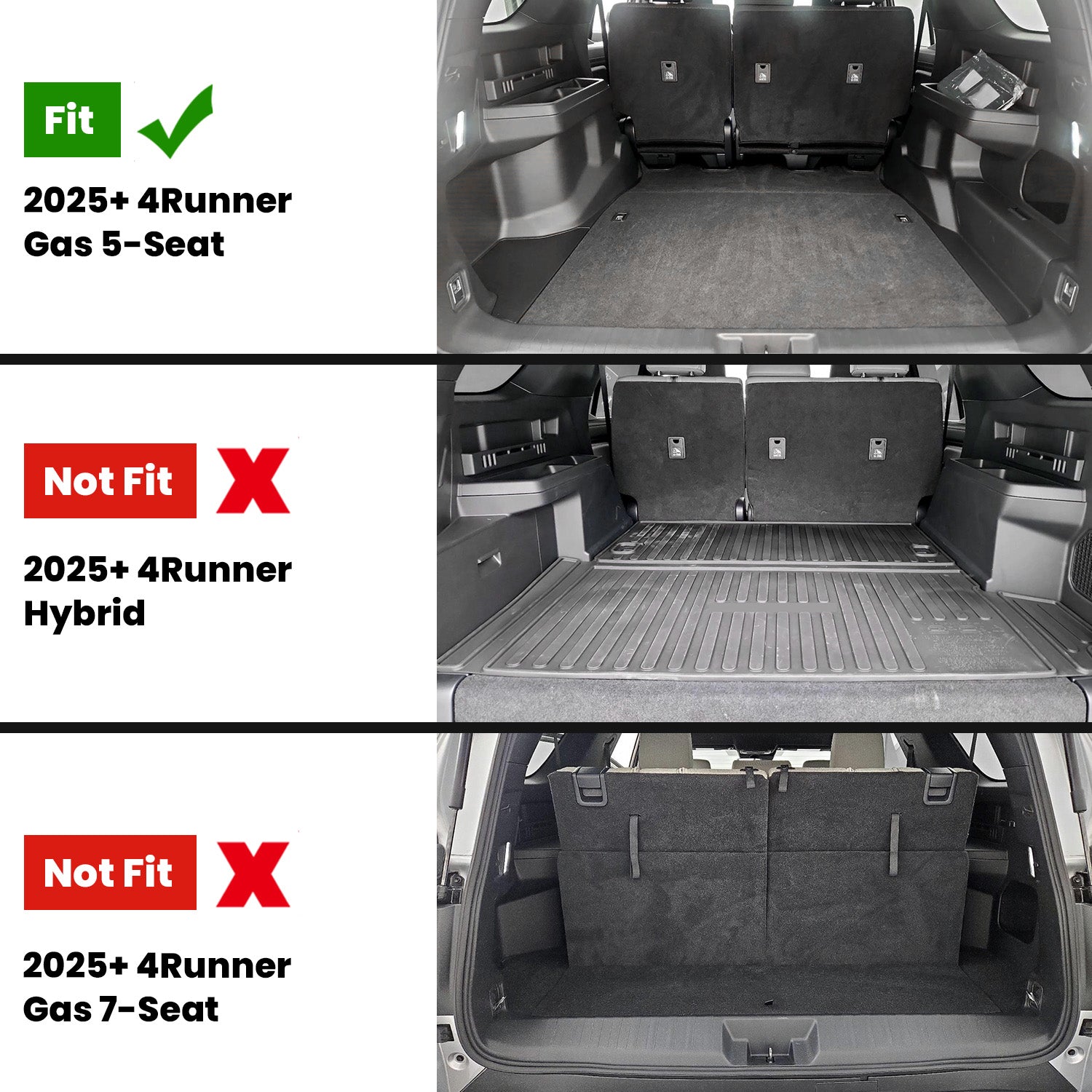 Fit for 2025-2026 Toyota 4Runner Floor Mats or Seatback Mat or Cargo Mat - Image 2