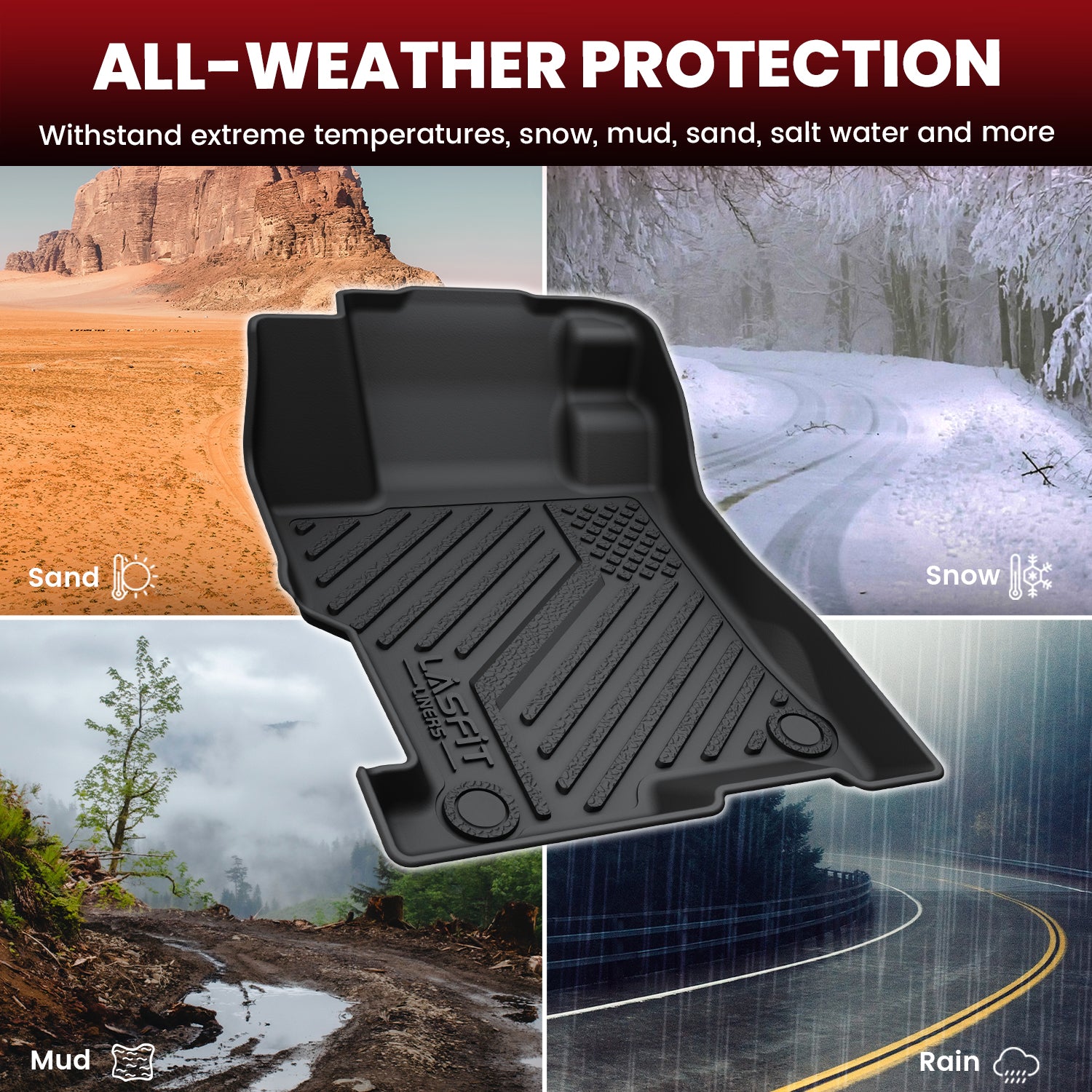 Fit for 2008-2012 Honda Accord 1st & 2nd Row Floor Mats or Cargo Mat, Only fit Sedan not fit Coupe - Image 3