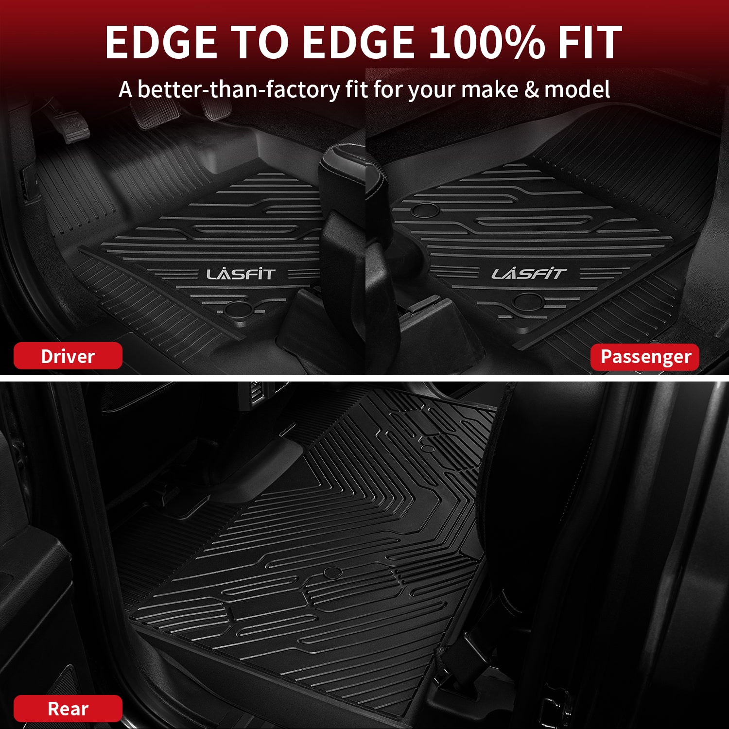 Fit for 2015-2026 Ford F-150 & 22-26 Lightning Models Floor Mats, Fit Carpet Floor & 1st Row Bucket Seat - Image 4