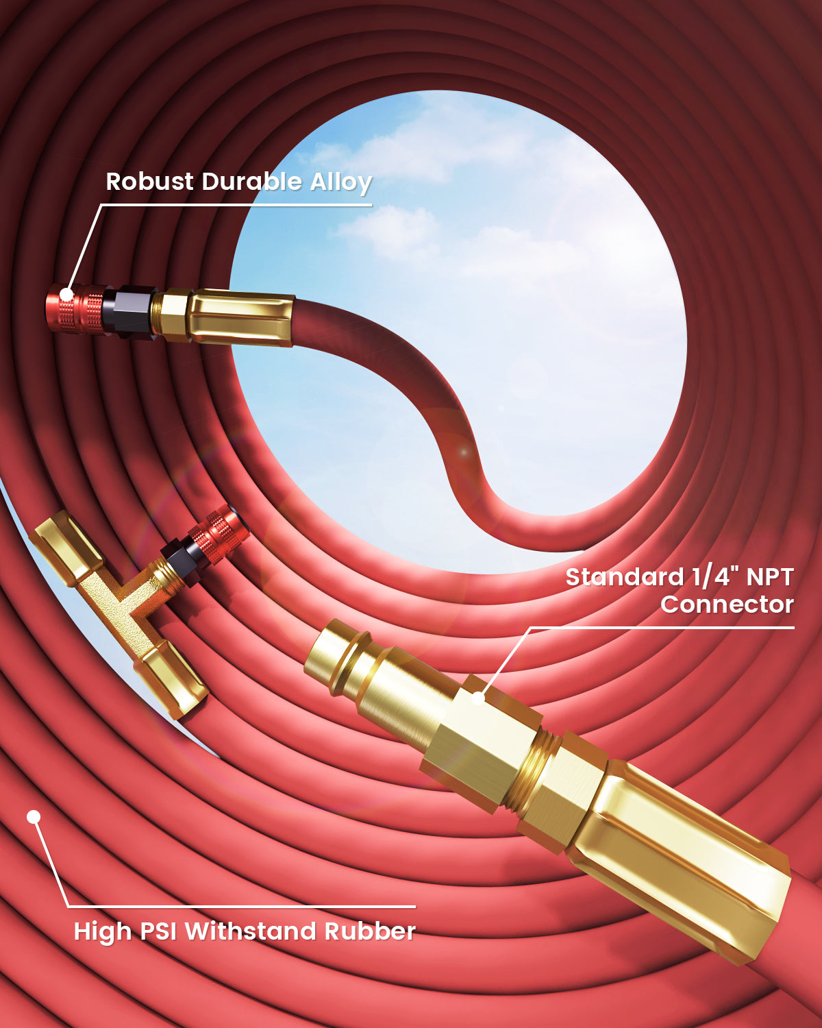 LASFIT H4 4-Tire Inflation/Deflation System – Rapid 4 Tire Air Up/Down, Universal Fit, Quick Connect Lock-On Air Chucks, Supports Up to 200" Wheelbase - Image 2