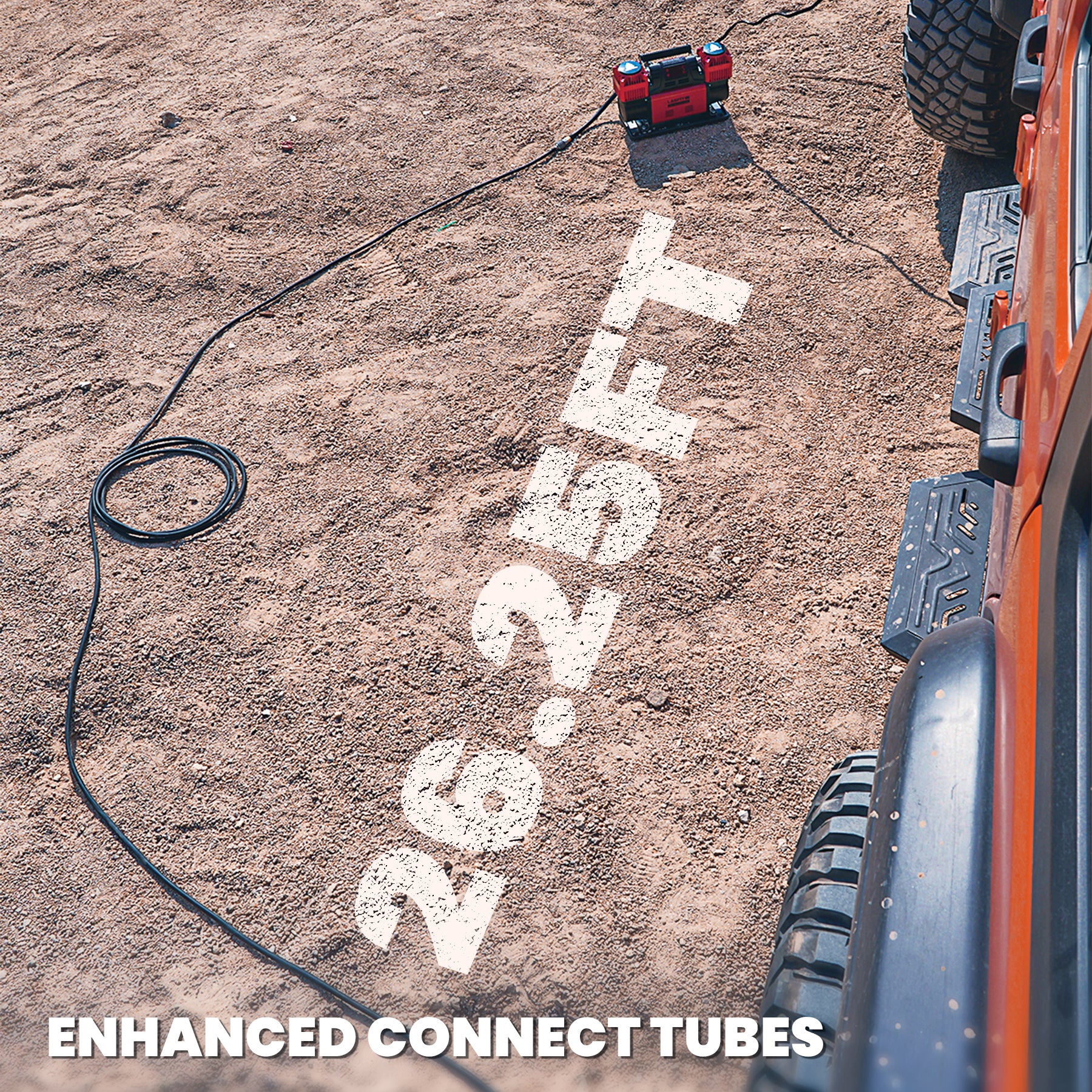 LASFIT X4 Off-Road Air Compressor, Dual-Cylinder 12V Tire Inflator with Auto-Stop for 4x4 Vehicles, Trucks, and RVs - Image 3