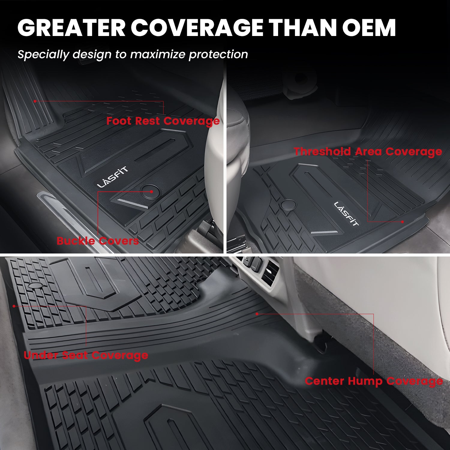 Fit for 2019-2026 Chevrolet Silverado 1500 Floor Mats, Fit Carpet Floor Only, Not Fit 2019 Silverado 1500 LD - Image 4