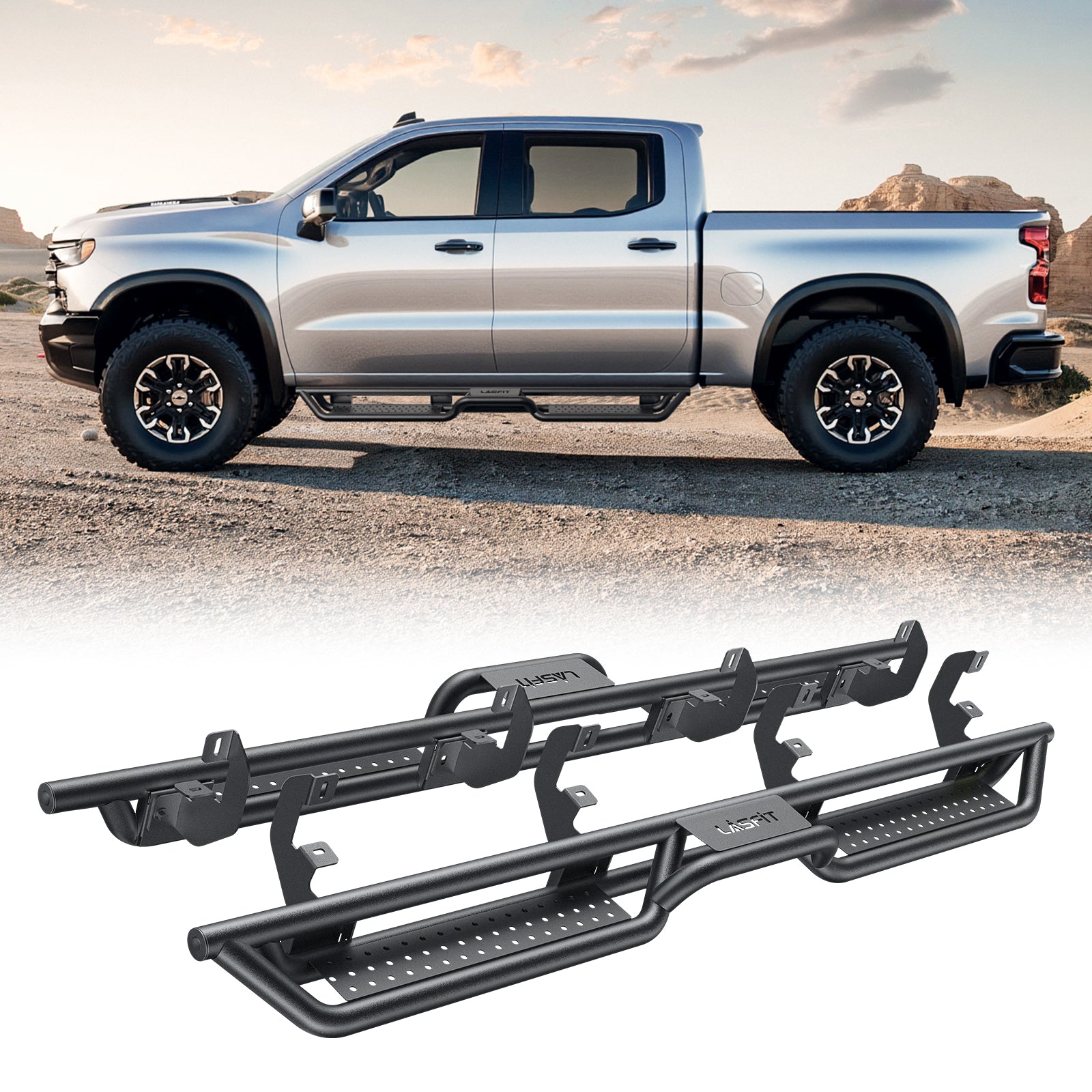 Fit for 2019-2026 Chevrolet Silverado 1500 Running Boards Side Steps, Fit Crew Cab ONLY