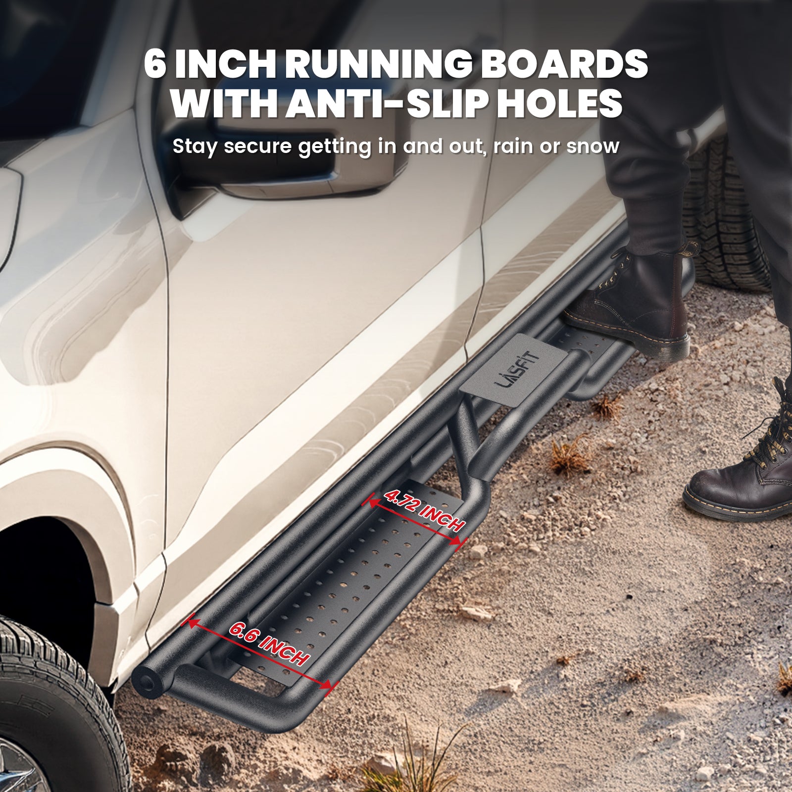 Fit for 2019-2026 Chevrolet Silverado 1500 Running Boards Side Steps, Fit Crew Cab ONLY - Image 3