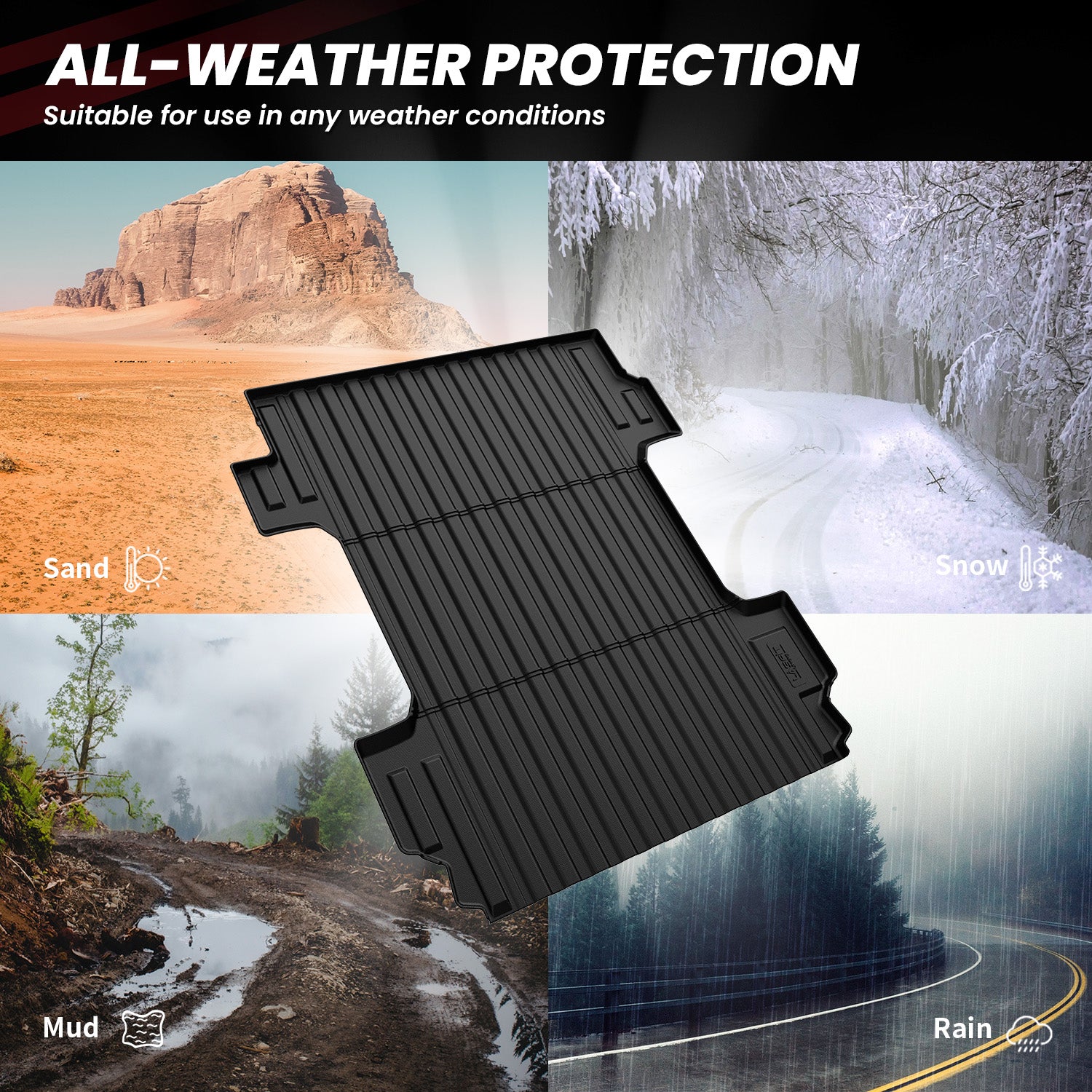 Fit for 2020-2026 Chevrolet Silverado 2500HD 3500HD 6.8FT Bed Mat or Tailgate Mat, Not for 5th Wheel Package - Image 4