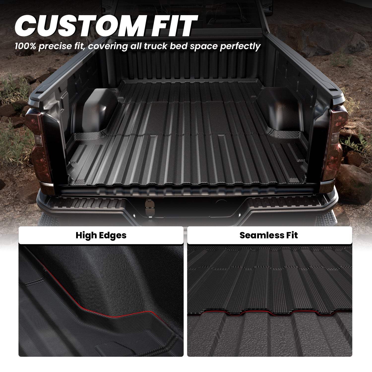 Fit for 2020-2026 Chevrolet Silverado 2500HD 3500HD 6.8FT Bed Mat or Tailgate Mat, Not for 5th Wheel Package - Image 5